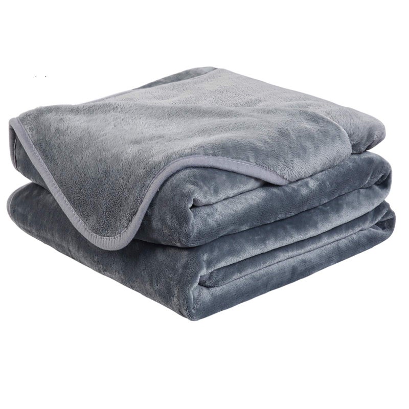 EASELAND Soft Twin Size Summer Blanket All Season Warm Fuzzy Microplush Lightweight Thermal Fleece Blankets for Couch Bed Sofa,66x90 Inches,Gray - Image 1